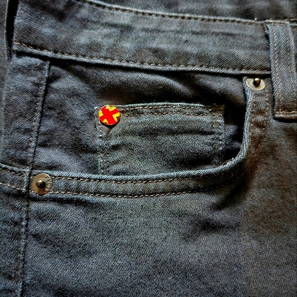 Hudson denim trousers, wide-leg flare, 29W, dark navy, near new condition - Picture 6 of 8